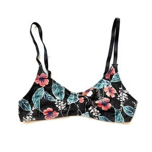 🔴 5 for $10 Out From Under Urban Outfitters Floral Black Cotton Bralette XS